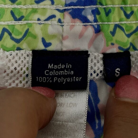 Vineyard Vines Mens Pineapple Print Pink Blue Green Swim Trunks Drawstring Sz Sm - Picture 6 of 8